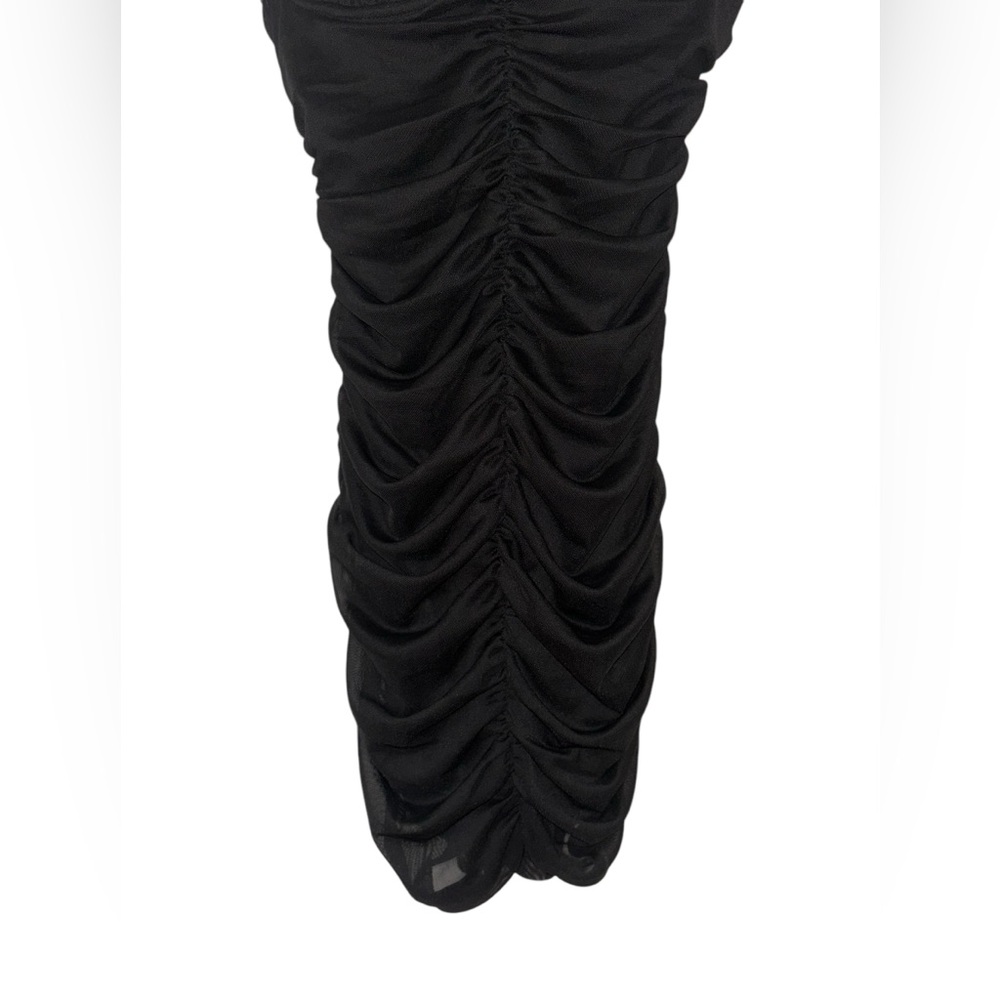 NWT Garage Mesh Ruched Bustier Dress - Picture 5 of 7